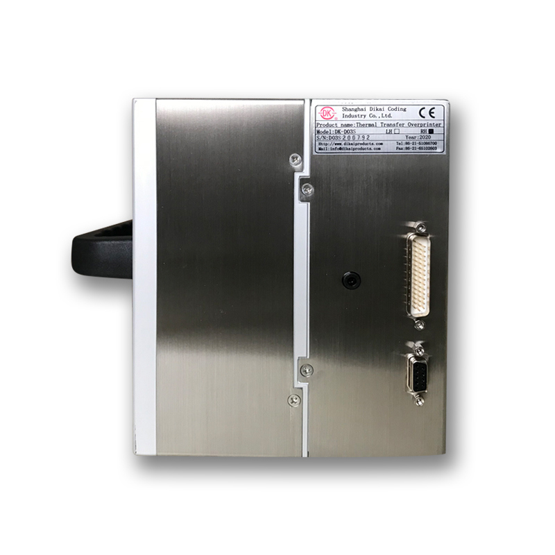 DIKAI D03S Thermal Transfer Overprinter met lange levensduur USB/RS232/Netwerkinterface voor de voedingsmiddelen- en drankenindustrie