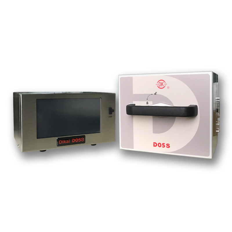 DIKAI D05S Automatische TTO-printer met een afdrukgebied van 53 mm*150 mm en een druksnelheid van 2-36 m/min voor plastic foliezakken